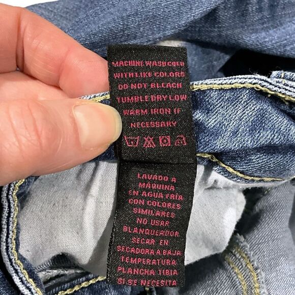 DOLLHOUSE Destroyed Distressed Ankle Skinny Jeans Size 9 (Juniors) - Picture 13 of 13